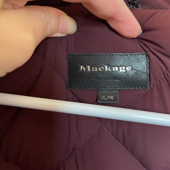 Mackage Burgundy & black trim Quilted Coat - Picture 10 of 11